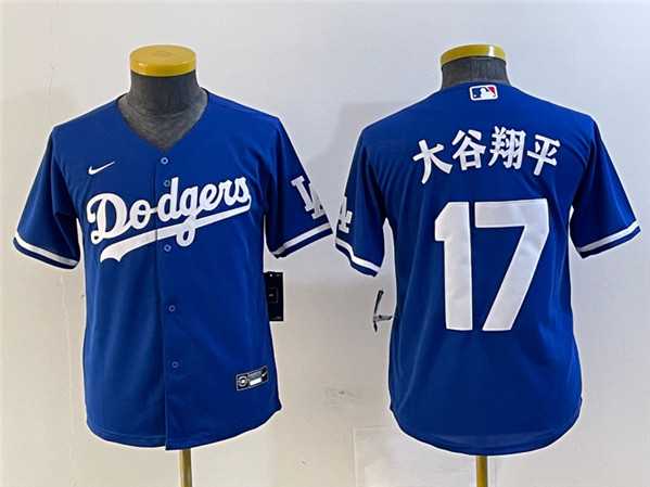Youth Los Angeles Dodgers #17 Shohei Ohtani Blue Stitched Baseball Jersey